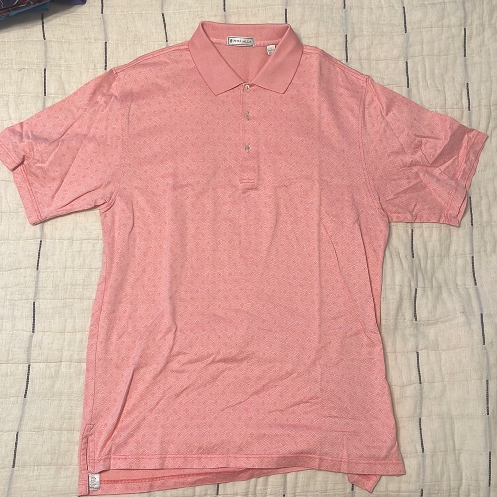 Peter Millar Polo Shirt L 100% Cotton